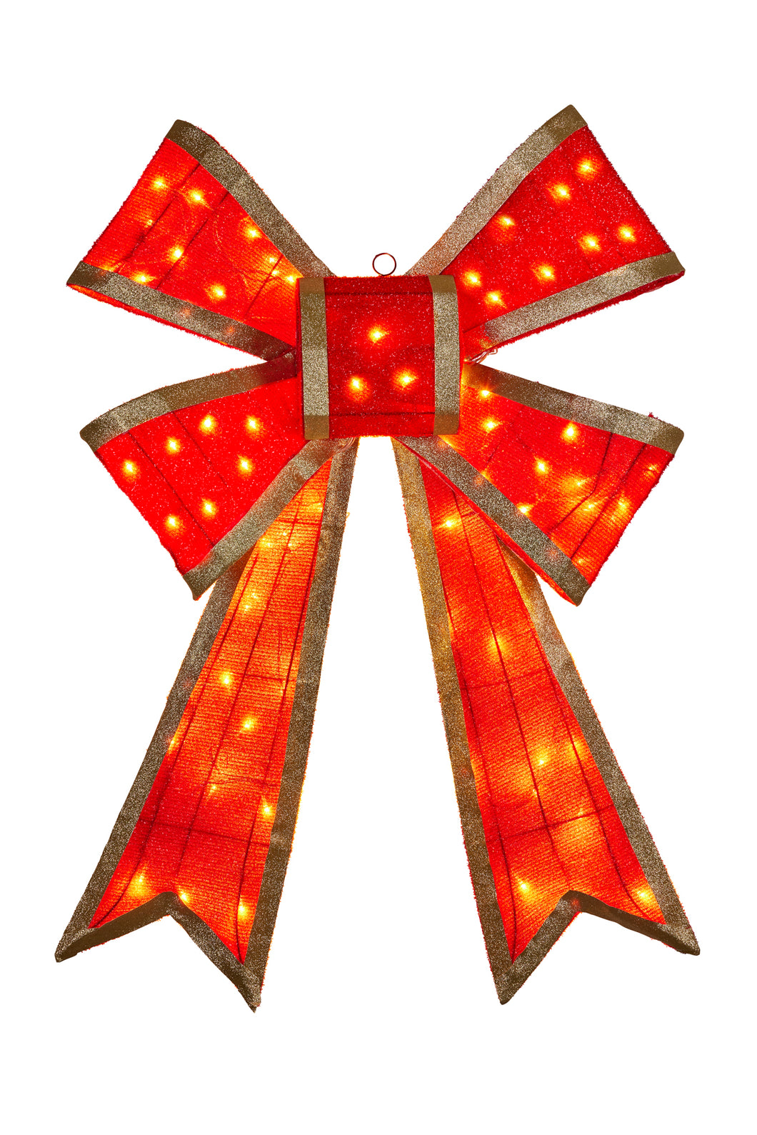 110cmH Red Christmas Bow with Lights outdoor