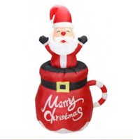 Inflatable Santa in Mug 180cm