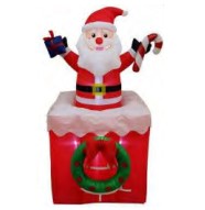 Inflatable Santa in Chimney 150cm