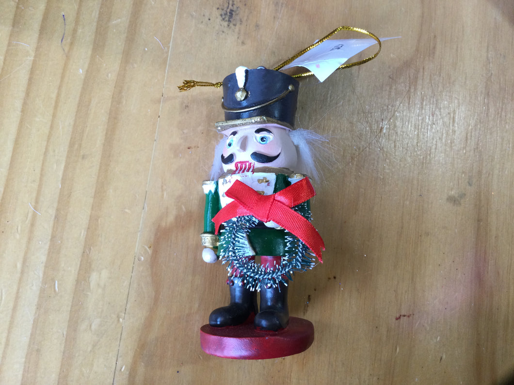 Nutcracker with Wreath Hanging