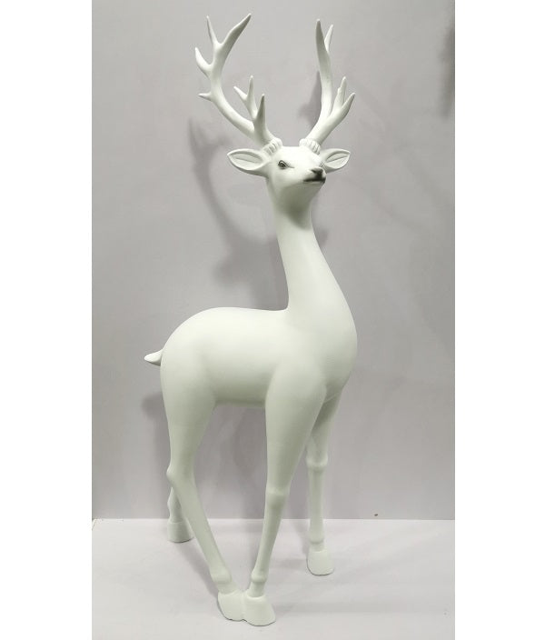 Standing Reindeer in White