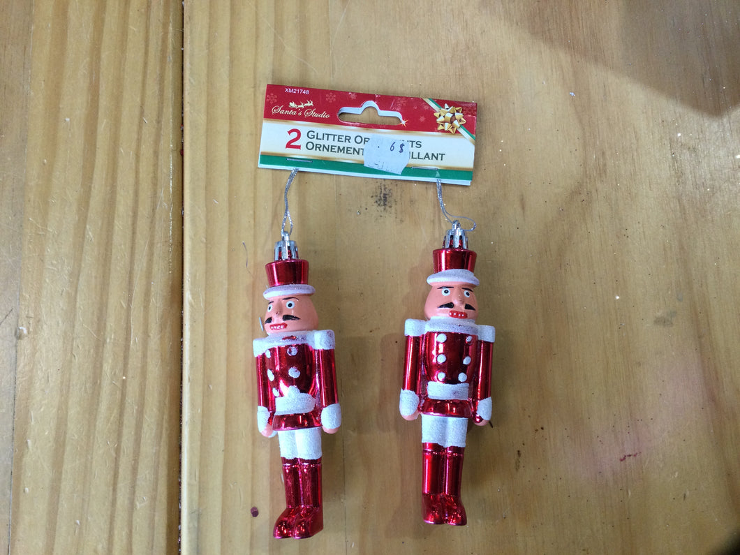 Mini Glitter Hanging Nutcrackers