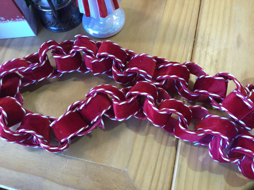 Deep Red Paper Chains