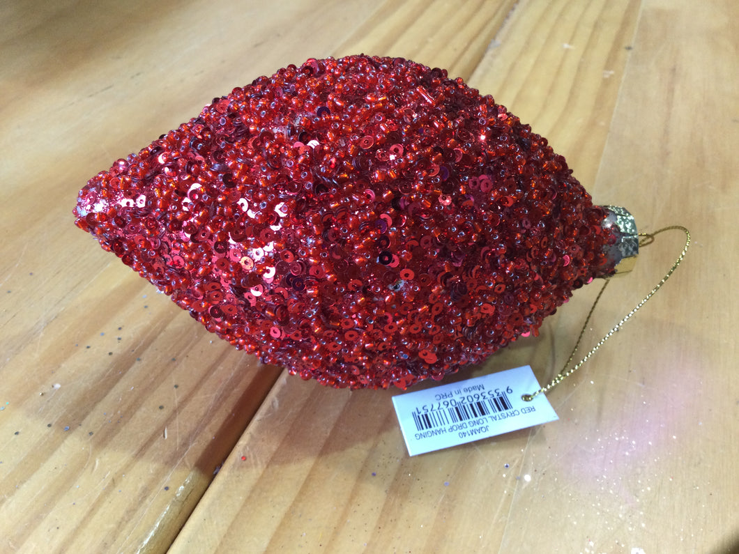 Red Crystal Long Drop Hanging