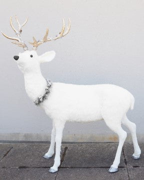 Large Standing Deer White