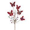 Christmas Flower Stem with Butterflies