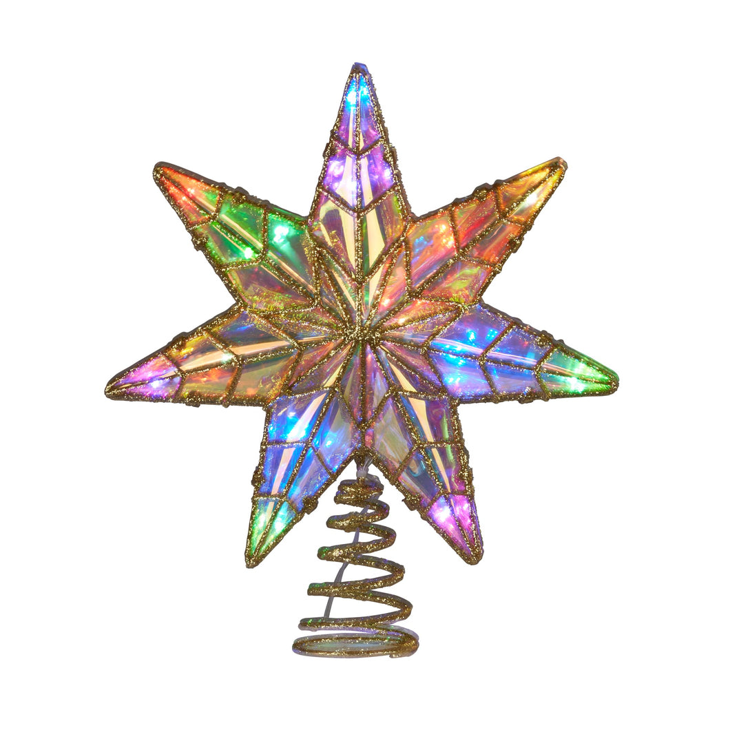 Tree Topper Multicolour Light Up Star 28cm