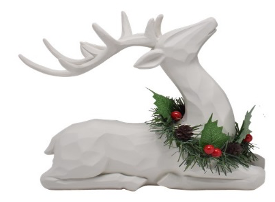 White Reindeer Sitting