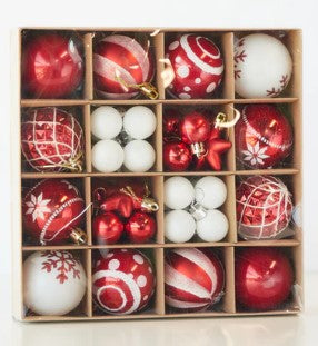 Box Ornaments - Red