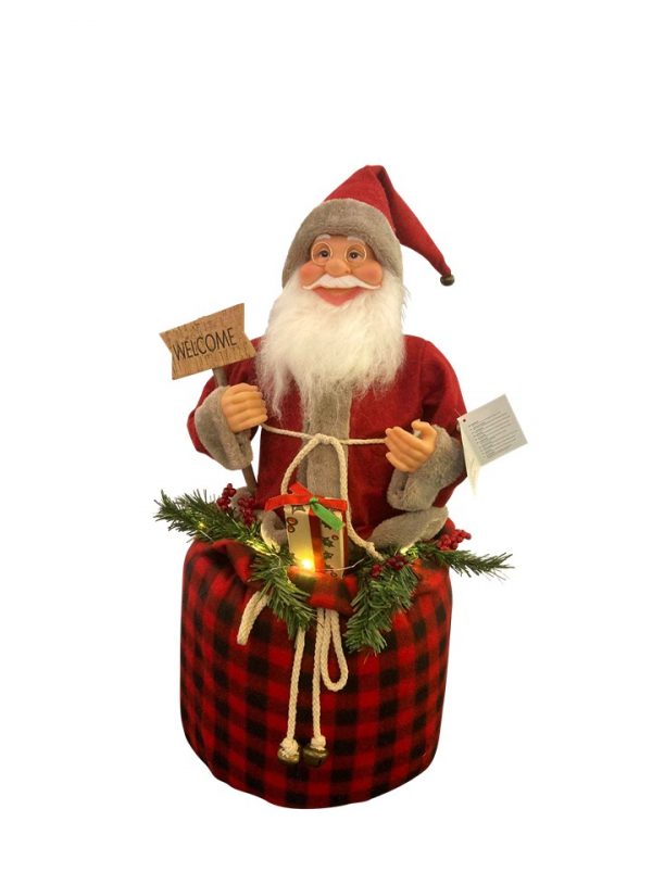 Light Up Santa In Sack