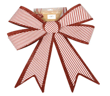 Candy Cane Christmas Bow