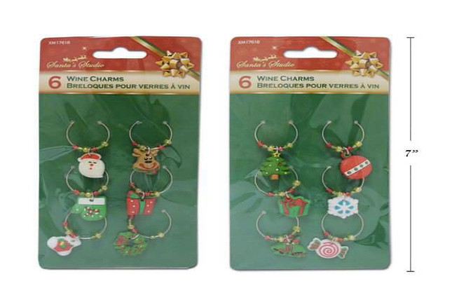 Christmas Wine Charm 6 Pack