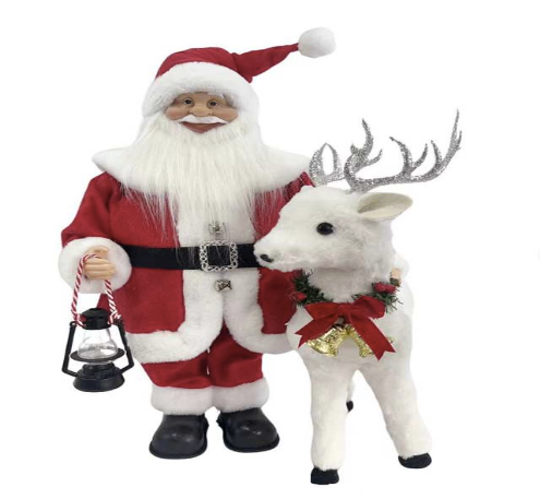 Animated Santa and Deer