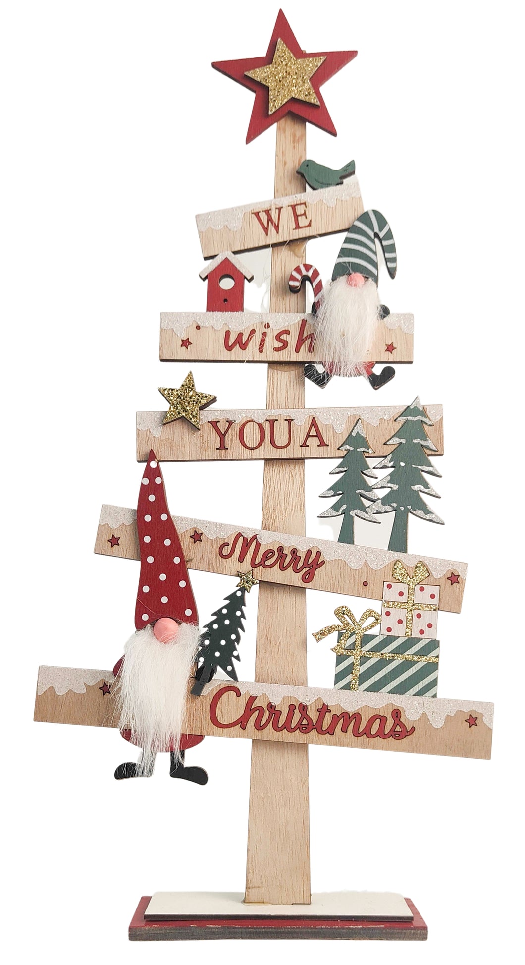 Tomte Wooden Santa Tree Sign