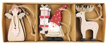 Load image into Gallery viewer, Wooden Reindeer, Santa and Angel Box Set
