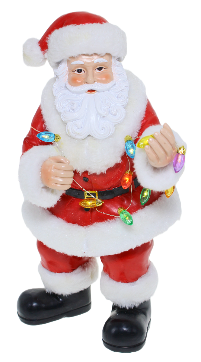 Standing Santa with LED String