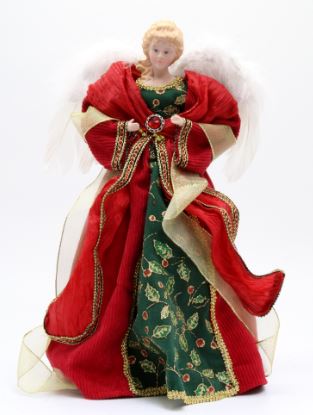 Red Christmas Angel Topper