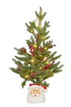 Load image into Gallery viewer, 55cmH Table Top Christmas Tree with Lights and Santa Pot

