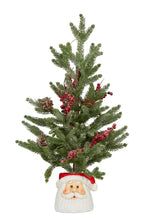 Load image into Gallery viewer, 55cmH Table Top Christmas Tree with Lights and Santa Pot

