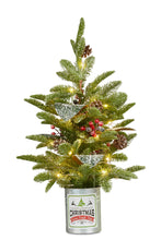 Load image into Gallery viewer, 62cm Table Top Christmas Tree with Lights and Tin Pot
