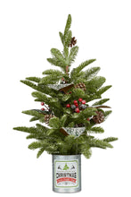 Load image into Gallery viewer, 62cm Table Top Christmas Tree with Lights and Tin Pot
