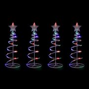Load image into Gallery viewer, Dual Power Set of 4 Spiral Trees Path Light
