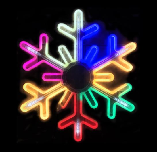 LED Digital Snowflake 75cm