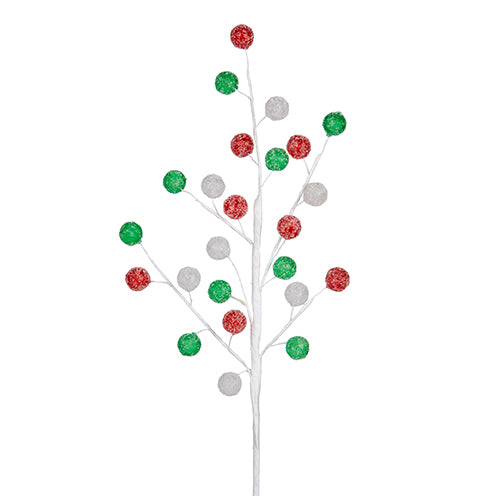 64cm Red and Green Candycane Christmas Spray