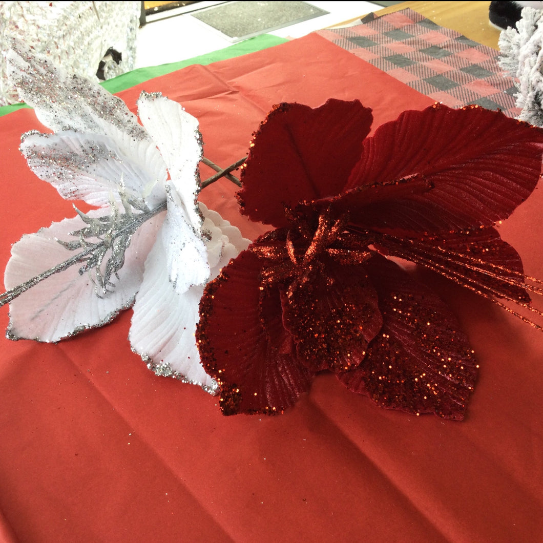 Christmas Flower Glitter
