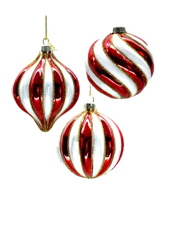 Glass Candy Cane Baubles