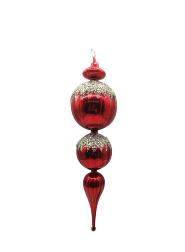 Red Glass Finial