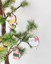 Load image into Gallery viewer, Quirky Christmas Cat Cutouts Hanging Decoration
