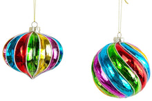Load image into Gallery viewer, Swirly Glass Baubles Colourful
