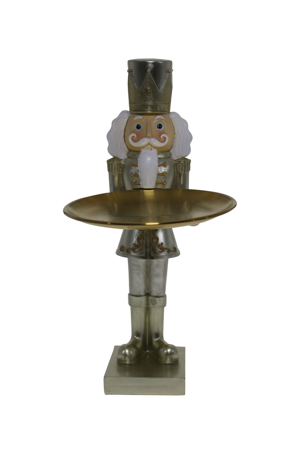 35cm Gold Nutcracker Plate Holder
